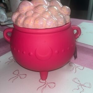 Pink Cauldron with Swirled Top